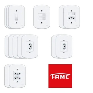 Interruptores e Tomadas Tecla Simples Duplas Triplas 10a 20a Linha Blanc Fame Diversos Modelos