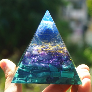 Bala De Cristal Pirâmide Reiki Proteção Turquesa Bela Decoração Chakra Energia Estável Durável Obsidiana
