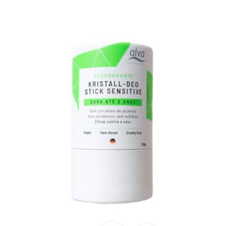 Desodorante Alva Stick Kristall Sensitive Biodegradável 120g