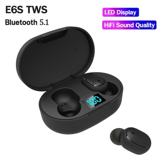 Fones de ouvido sem fio TWS E6S Fones de ouvido Bluetooth V5.1 Fones de ouvido com microfone mini fones de ouvido com cancelamento de ruído esportivo