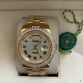 Relógio Masculino Day-Date Pedra, Com Caixa da Rolex Original e garantia de 1 ano