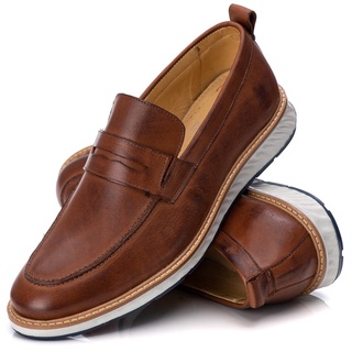 Sapato Casual Masculino Iate Slip On Loafer Elite Couro Premium