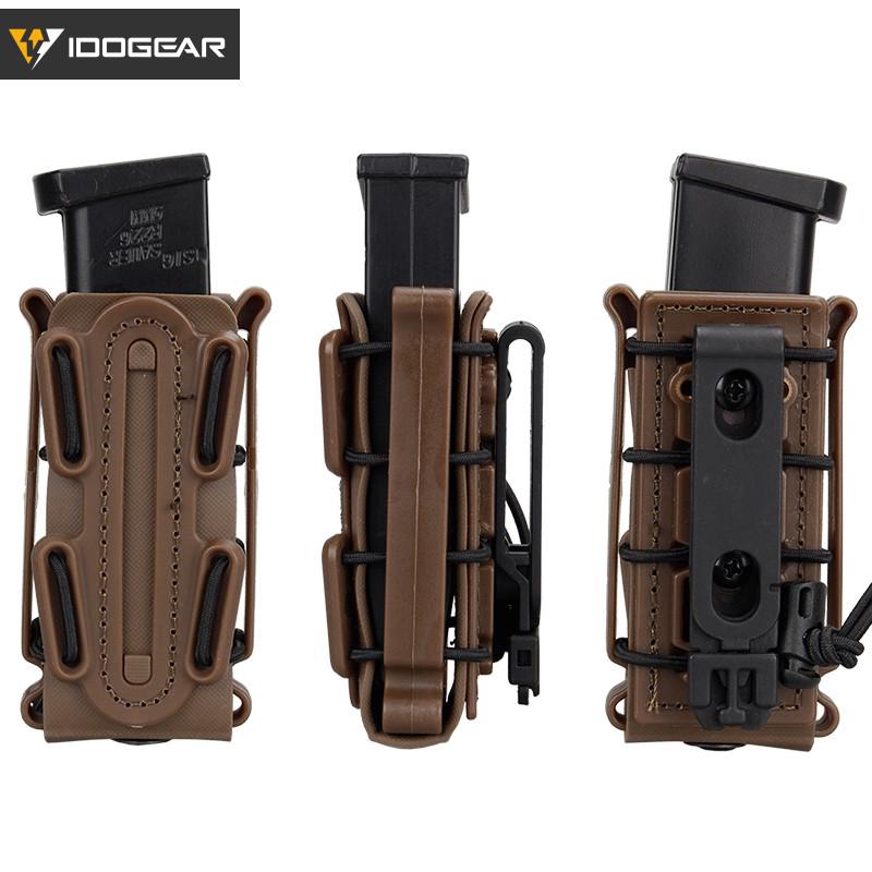 IDOGEAR US army Magazine Pouches Military Fastmag Belt Clip plastic molle pouch bag 9mm softshell G-code Pistol Mag Carrier tall