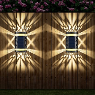Lâmpada de jardim LED com energia solar cerca à prova d'água para pátio externo