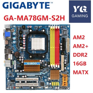 SpotPlate 90 % Novo AMD Gigabyte-M 78gm-S2H 780g AM2 AM2 DDR2 16GB Original MATX Usado Mainboard kku0 Bw89