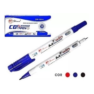 Caneta Marcador Permanente c/2 pontas - Marker Pen