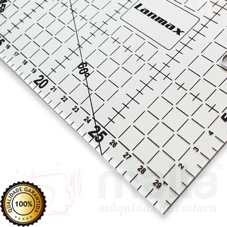 Kit Placa de Corte A3 - Tamanho 45x30cm + Régua 15x30cm + Cortador 45mm + Tesoura Para Tecido Artesanato Patchwork (9)