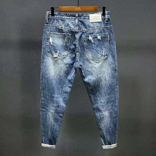 Calça jeans Masculina Justa Moda Verão
