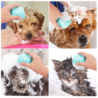 Escova De Banho De Silicone Para Massagem De Animais De Estimação/Gato E Cachorros