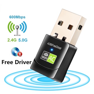 600 Mbps 2.4/5 Ghz Usb Dual Band Adaptador Sem Fio WiFi Dongle Ac Laptop Pc twinkle13