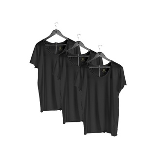 Kit 3 Camisetas Jay Jay Corte a Fio Preto