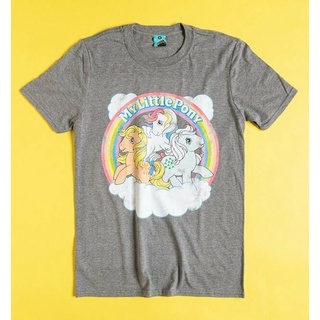 Camiseta Masculina Com Gola Redonda Oficial My Little Pony Cloud Scene Gray Marl