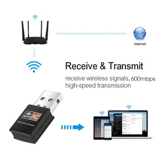600mbps Adaptador Usb Wifi Sem Fio Para De Antena Sem Fio De Desktop 2GHZ&5GHZ (2)