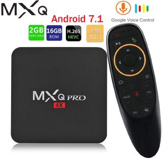 Box TV MXQ PRO 4K Android 71 / Smart TV Google / Assistente de Voz / Netflix/Youtube/Media Player 24g WiFi 2GB/16GB