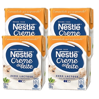 Kit 4x Creme De Leite Zero Lactose Nestle 200ml