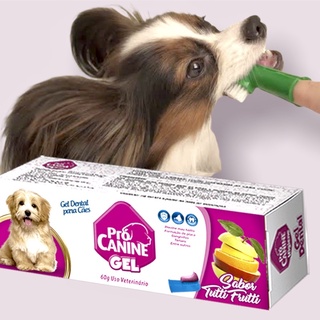 Kit 1 Escova De Dente Dedeira + Creme Dental Pasta Dente para Cachorro Pet Para Cães E Gatos Top Venda