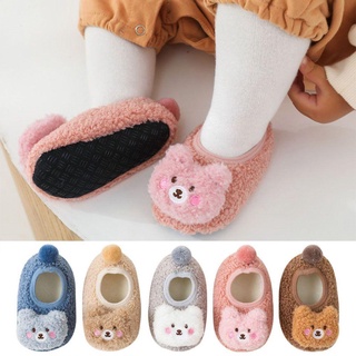 BOOMOON Mulitcolor Non-slip Fall/Winter Cute Cotton For Baby Boy Baby Girl Baby Floor Socks Toddler Shoes/Multicolor (6)