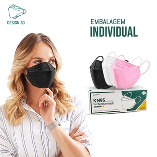 Kit 10 Máscara Kn95 Proteção Reutilizável 5 Camada Pacote Meltblown Descartável Respiratória