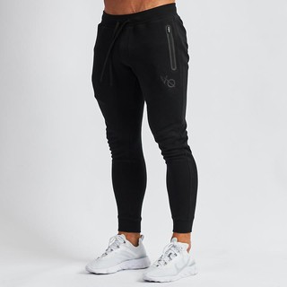 VQ Men High Quality Sports pants men's jogger fitness sports trousers new fashion Zip pocket Muscle men's fitness training