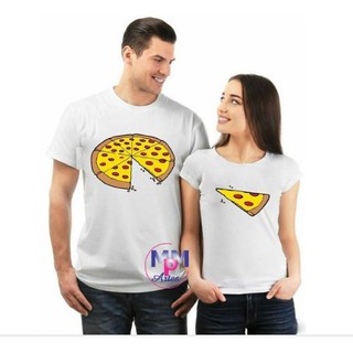 Kit Camiseta Para Casal Namorados Combinando Pizza