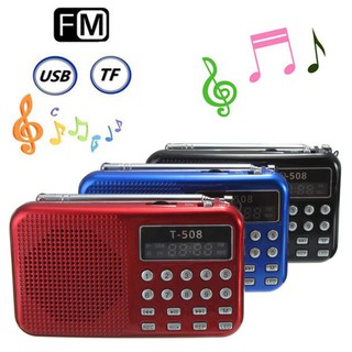 Display Lcd Internet Rádio Digital Fm Rádio Micro Sd / Tf Usb Alto Falante De Rádio T508