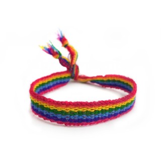 Pulseira Pano Orgulho LGBT Arco-íris Reggae Hippie
