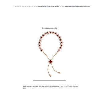 [Jóias para mulheres, pulseira de temperamento] rosa ouro rosa cristal vermelho vermelho pulseira vintage pulseira feminina design elegante estilo simples pulseira estilo europeu estilo popular coreano TXfa (9)