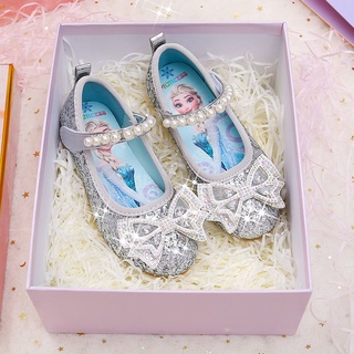 Sapatos Único De Cristal Moda Outono Estilo Princesa Elsa Frozen