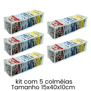 Kit 5 Colmeias Organizadoras (Tamanho 15x40x10) ideal para calcinhas, cuecas, meias e para Body de bebês.
