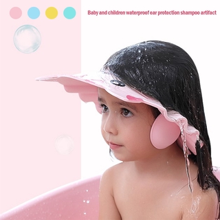 Shampoo Cap Lavagem Do Bebê Crianças Cabelo Viseira Banho Chapéus Protetor Ajustável À Prova D 'Água Proteção Ouvido Olho Crianças Infantil Seguro Macio Chapéu