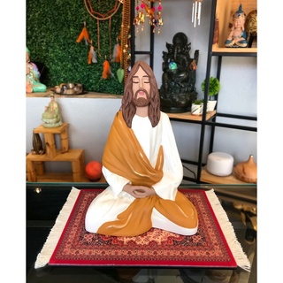 Jesus Cristo Meditando (24cm) - manto caramelo