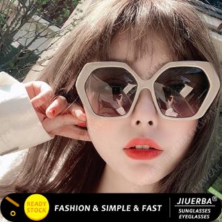 【Estoque Pronto】Óculos de Sol Irregulares Quadro na Moda Coreana de Grandes Dimensões para Mulheres / Homens (1)