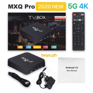 (4Gb + 64gb) Mxq Pro 5g 4k Android Ultra Hd Tv Box Wifi: 2.4g / 5g