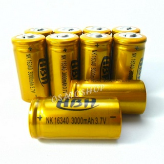 Kit 4 Baterias 16340 Recarregável Li-ion 3.7v 3000mah
