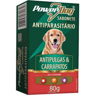 Antipulgas e Carrapatos para Cães - Sabonete Antiparasitário Power Dog 80g