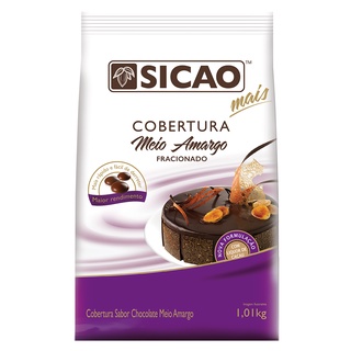Cobertura sabor chocolate meio amargo fracionado - Gotas 1,01KG SICAO
