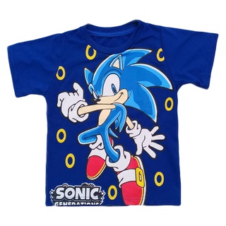 Camiseta Sonic Infantil Azul