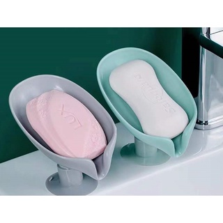 Saboneteira De Pia Escorra A Caixa De Sabão Para Banheiro Com Suporte Ventosa Forma De Folha (6)