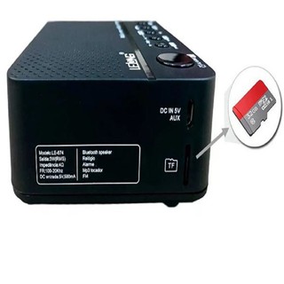 Rádio Relógio Despertador Digital Fm Bluetooth com entrada para SD Lelong-674 (5)