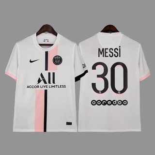 Camisa lançamento do PSG MESSI Branca com rosa - Paris Saint-Germain FC - 2021 - UNIFORME NOVO