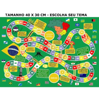1 JOGO DE TABULEIRO EDUCATIVO 30 x 40CM - ESCOLHA SEU TEMA - JOGOS INFANTIS / CRIANÇAS / ADULTOS