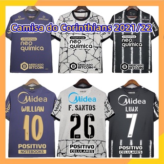 (All-sponsors) Camiseta De Futebol 2021 2022 Camisa Do Corinthians