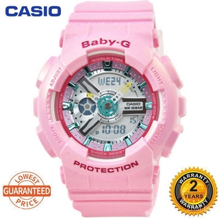 Relógio De Pulso Feminino Esportivo Casio Baby-G Ba110 Rosa Preto