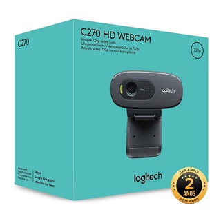Webcam HD Logitech C270 HD 720p Com Microfone Embutido(Produto Novo)