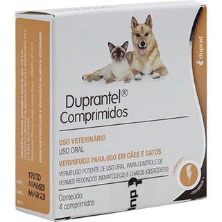 Vermígufo para Cães e Gatos Duprantel de Amplo Espectro 4 Comprimidos (1)