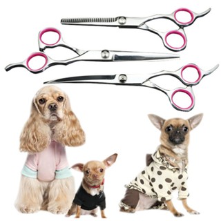 Conjunto de tosa para animais de estimação tesoura para cabelo de cachorro tesoura para aparar pelo de gato (6)