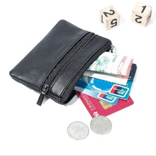 Homens Moeda Cartão De Chave Titular Bolsa Carteira De Couro Macio Zip Bag Bolsa Presente New Black Mini Coin Titulares