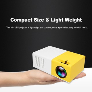 Mini Projetor LED Portátil/de Bolso de 400 Lumens/ Máquina de Projeção 72P/1080/HD/AV/Espaço para Cartão SD (8)