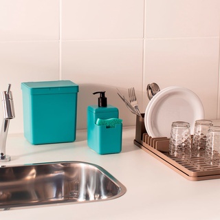 Kit Pia para Cozinha Dispenser E Lixeira Coza Limpeza Resistente Qualidade Premium (7)