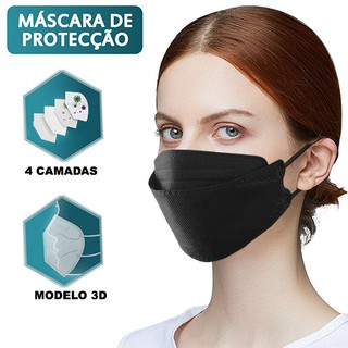 Kit 10 Máscaras Respiratória Proteção Facial Kn95 / Kf94 (1)